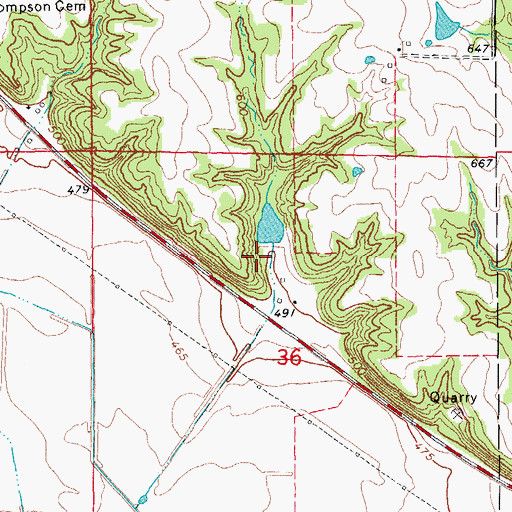 Topographic Map of Mayer Pond Dam, IL