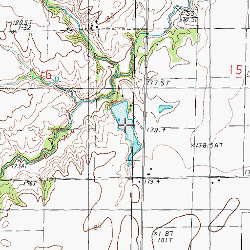 Topographic Map of Roberts Lake, IL