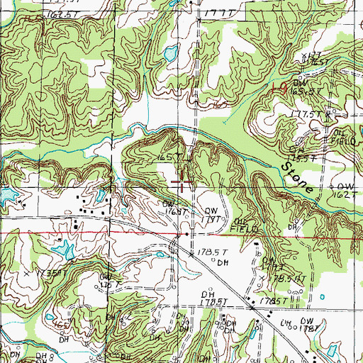 Topographic Map of Oliver Reece Pond, IL