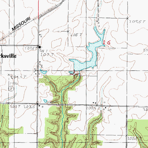 Topographic Map of Emil Lake Dam, IL