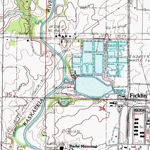 Topographic Map of National Petroleum Chemical Company Plant Dam, IL