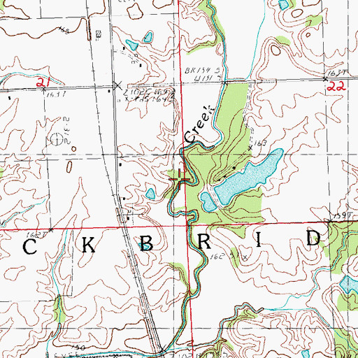 Topographic Map of Shady Eighty Acres Lake, IL