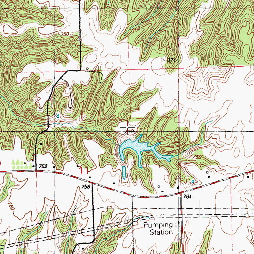Topographic Map of McLaughlin Pond Dam, IL