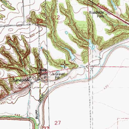 Topographic Map of Structure Number 7 Dam, IL