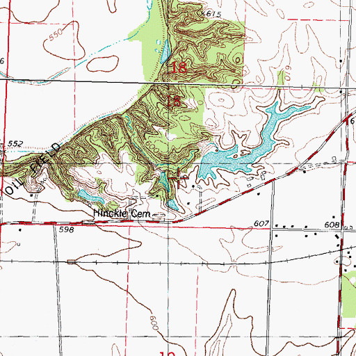 Topographic Map of Illinois No Name Number 2030 Dam, IL