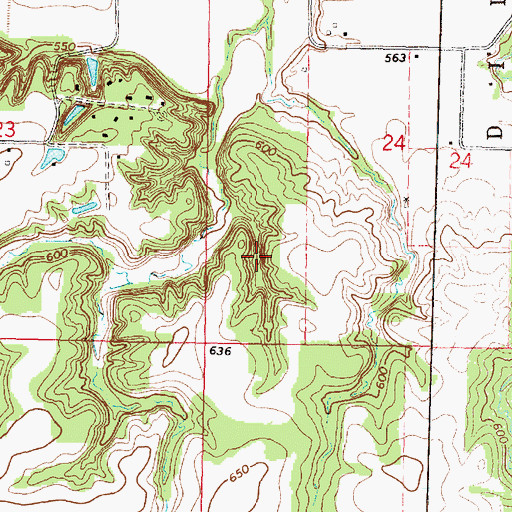 Topographic Map of Venado Pequeno Lake Dam, IL