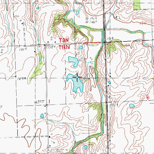 Topographic Map of Heild Pond Dam, IL