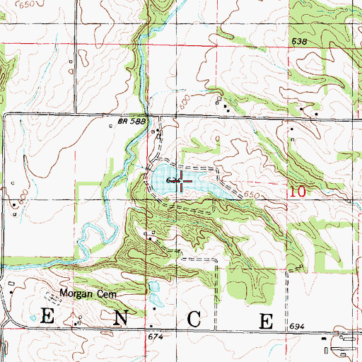 Topographic Map of Hickory Lake, IL
