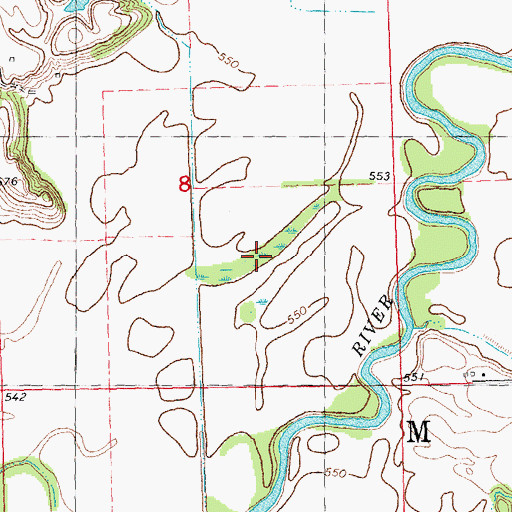 Topographic Map of Taylor Lake, IL