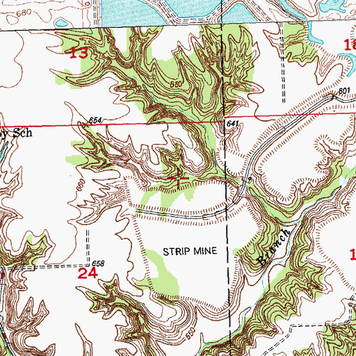 Topographic Map of Sludge Pond Number 1-3A, IL