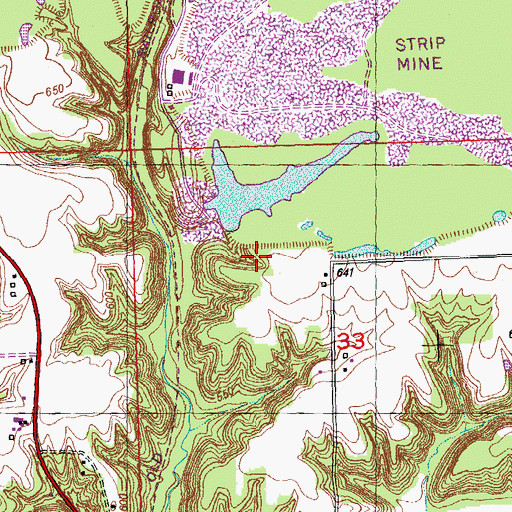 Topographic Map of MSDGC Dam Number 7, IL