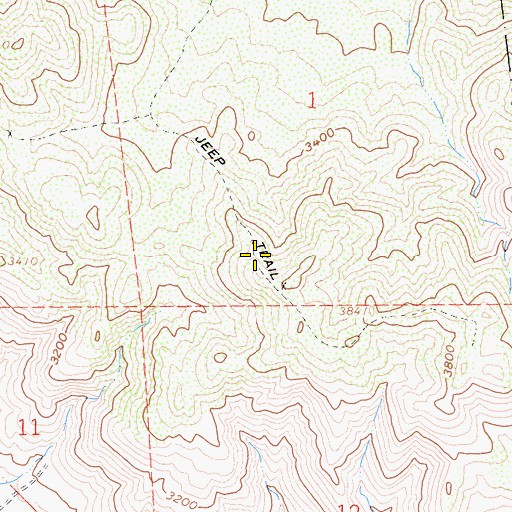 Topographic Map of Rys Mine, CA
