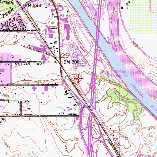 Topographic Map of Diamond Park, CA