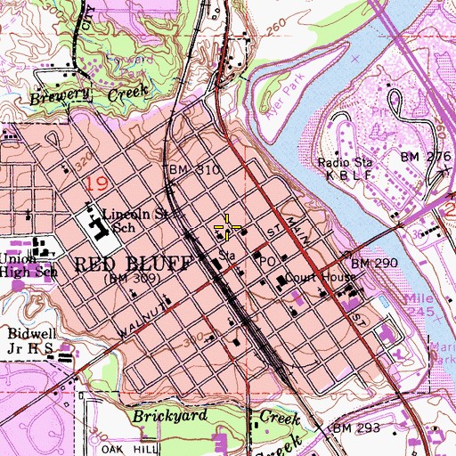 Topographic Map of Herbert Kraft Free Library, CA