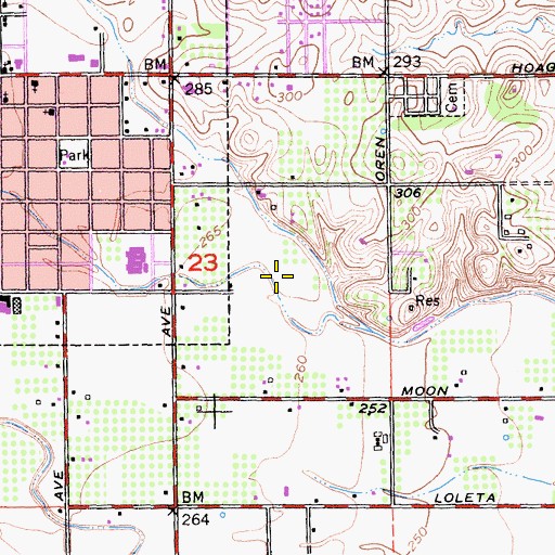 Topographic Map of Centennial Continuation High School, CA