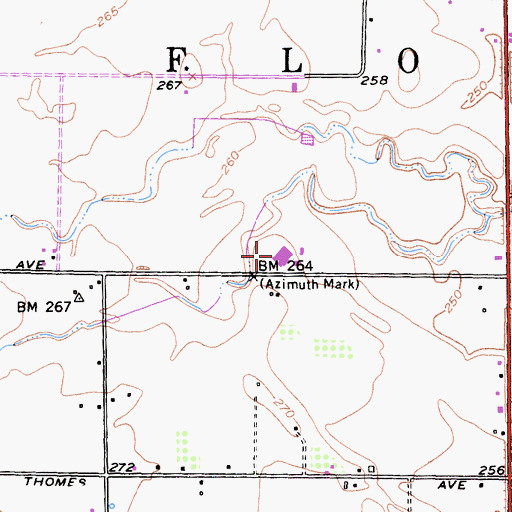 Topographic Map of Gerber Elementary School, CA