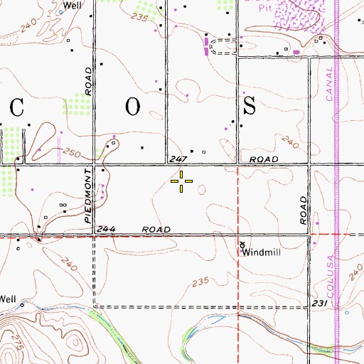 Topographic Map of Richfield Elementary School, CA