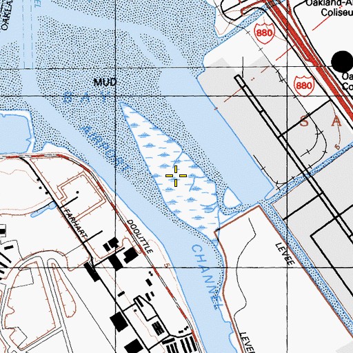 Topographic Map of Arrowhead Marsh, CA