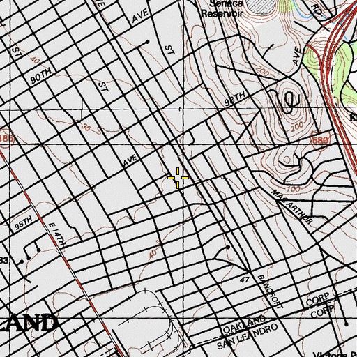 Topographic Map of Reach Academy, CA