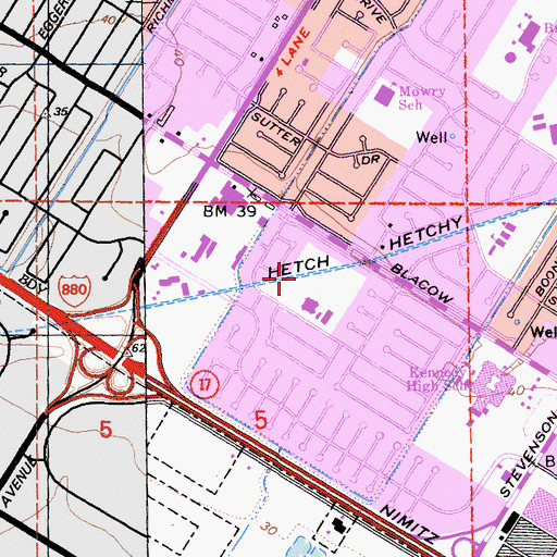 Topographic Map of Azevada Park, CA