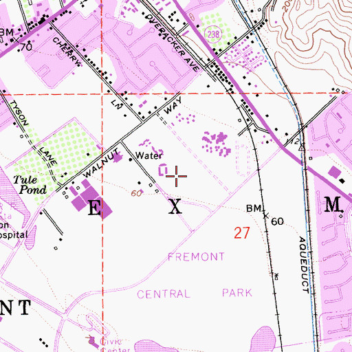 Topographic Map of California School for the Deaf - Fremont, CA