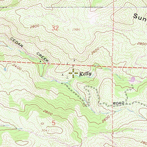 Topographic Map of Coarse Gold Prospect, CA