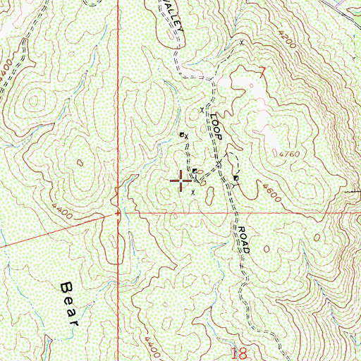 Topographic Map of Mahood Prospect, CA