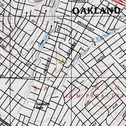 Topographic Map of Patten University, CA