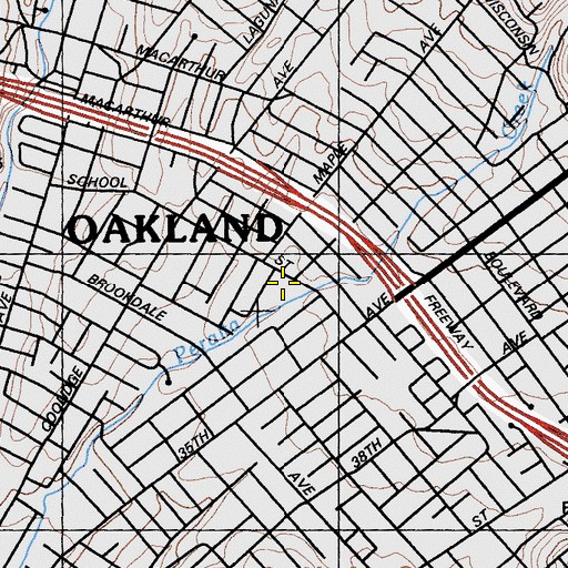 Topographic Map of Shiloh Christian Academy, CA