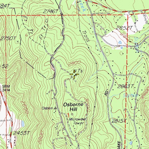 Topographic Map of Centennial Mine, CA