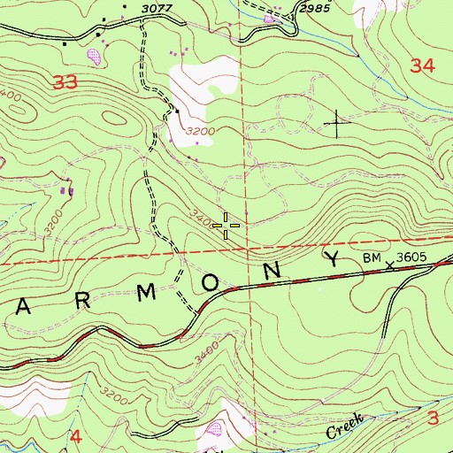 Topographic Map of Fountain Head Mine, CA