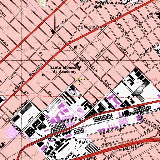 Topographic Map of New Light Church of God in Christ, CA