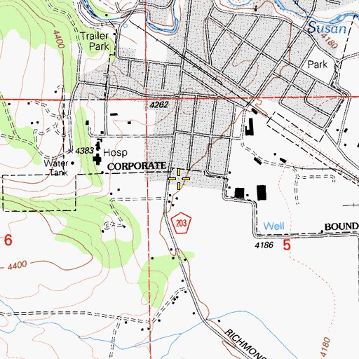 Topographic Map of The Church of Jesus Christ of Latter Day Saints, CA