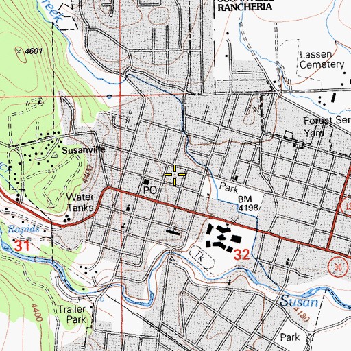 Topographic Map of Sacred Heart Catholic Church, CA