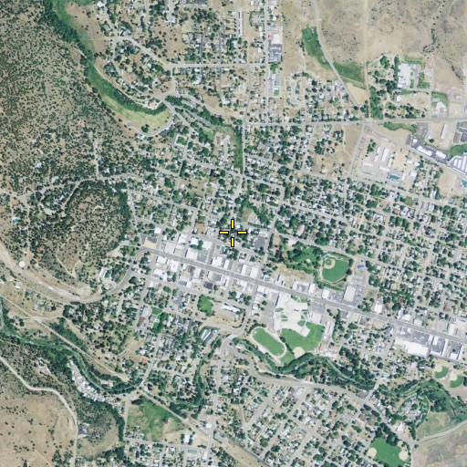 Aerial/Satellite Image of Sacred Heart Catholic Church, CA