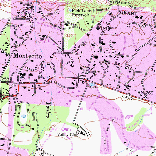Topographic Map of Las Fuentes Ranch (historical), CA