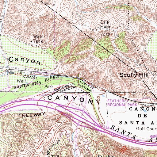 Topographic Map of Coal Creek, CA
