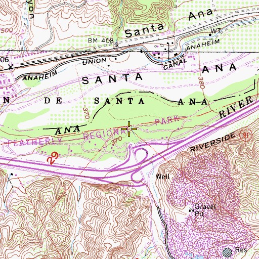 Topographic Map of Gypsum Creek, CA