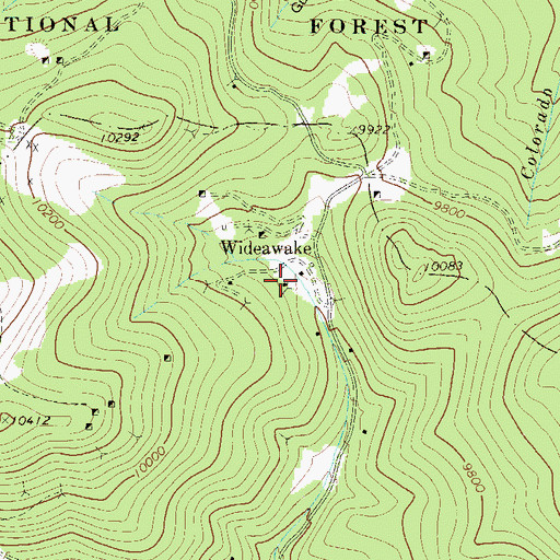 Topographic Map of Pine Cone Mine, CO