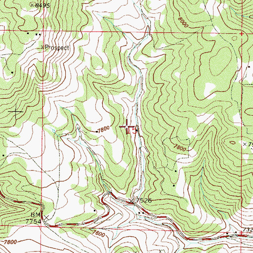 Topographic Map of Ramstetter Ranch Mine, CO