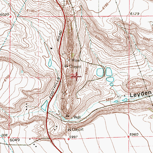 Topographic Map of Loveland Mine, CO