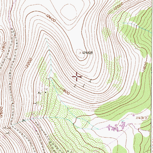 Topographic Map of B Tunnel Mine, CO