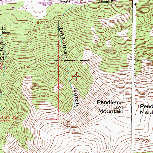 Topographic Map of Climax Mine, CO