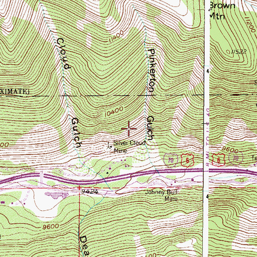 Topographic Map of King Albert Mine, CO