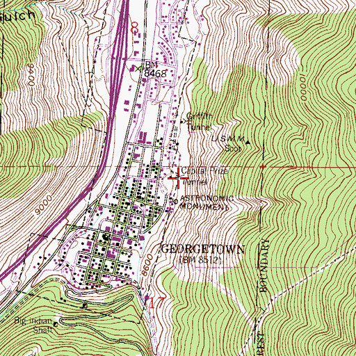 Topographic Map of Aetna Mine, CO