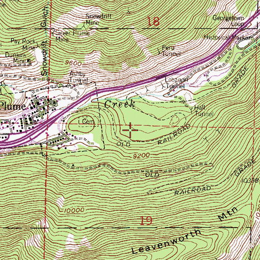 Topographic Map of Collins Mine, CO