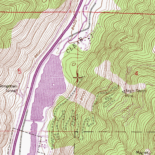 Topographic Map of Dunbarton Mine, CO