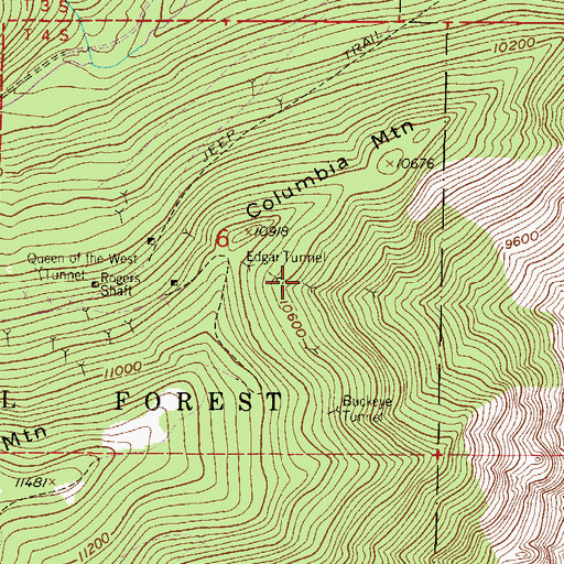 Topographic Map of Junction Mine, CO