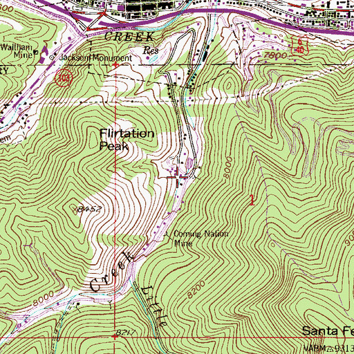 Topographic Map of Alley May Mine, CO