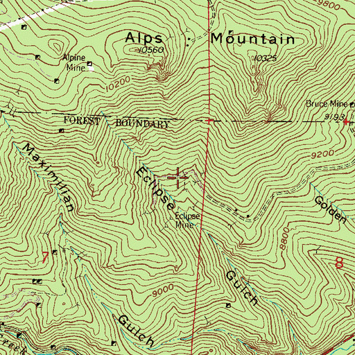 Topographic Map of Buckeye Mine, CO